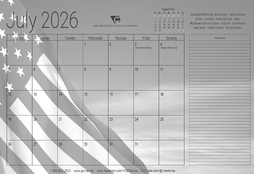 17"x22" Desktop Calendar (Clearance)