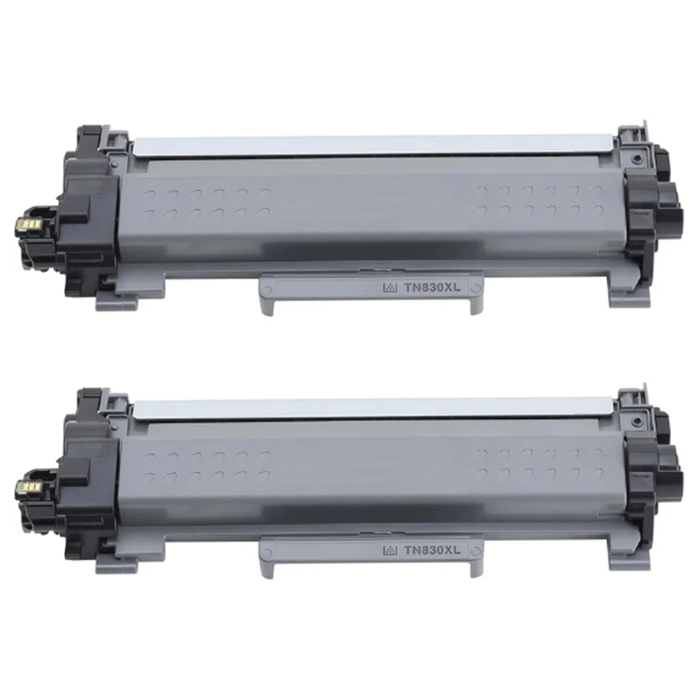 Renewable Brother TN 830XL 2/Pack High Yield Black Toner Cartridges (TN830XLD)