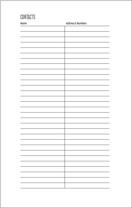 Pocket Calendar