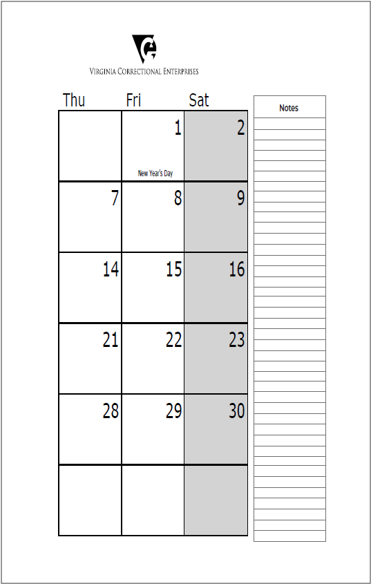 Pocket Calendar