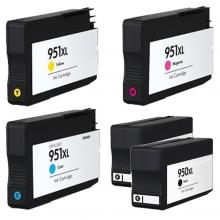 Renewable HP 950XL/951XL 5/Pack Black/Cyan/Magenta/Yellow High Yield Ink Cartridges