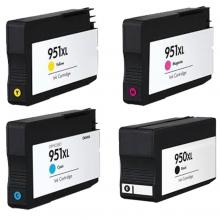 Renewable HP 950XL/951XL 4/Pack Black/Cyan/Magenta/Yellow High Yield Ink Cartridges