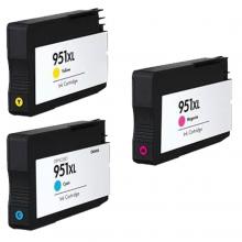 Renewable HP 951XL 3/Pack Cyan/Magenta/Yellow High Yield Ink Cartridges