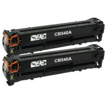 Renewable HP 125A 2/Pack Black Toner Cartridges (CB540AD)